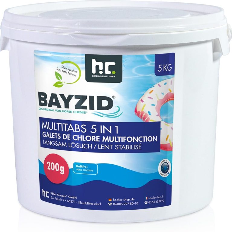 Multifunktionale Chlor-Gel-Multitab für Pools, 5 kg Eimer.